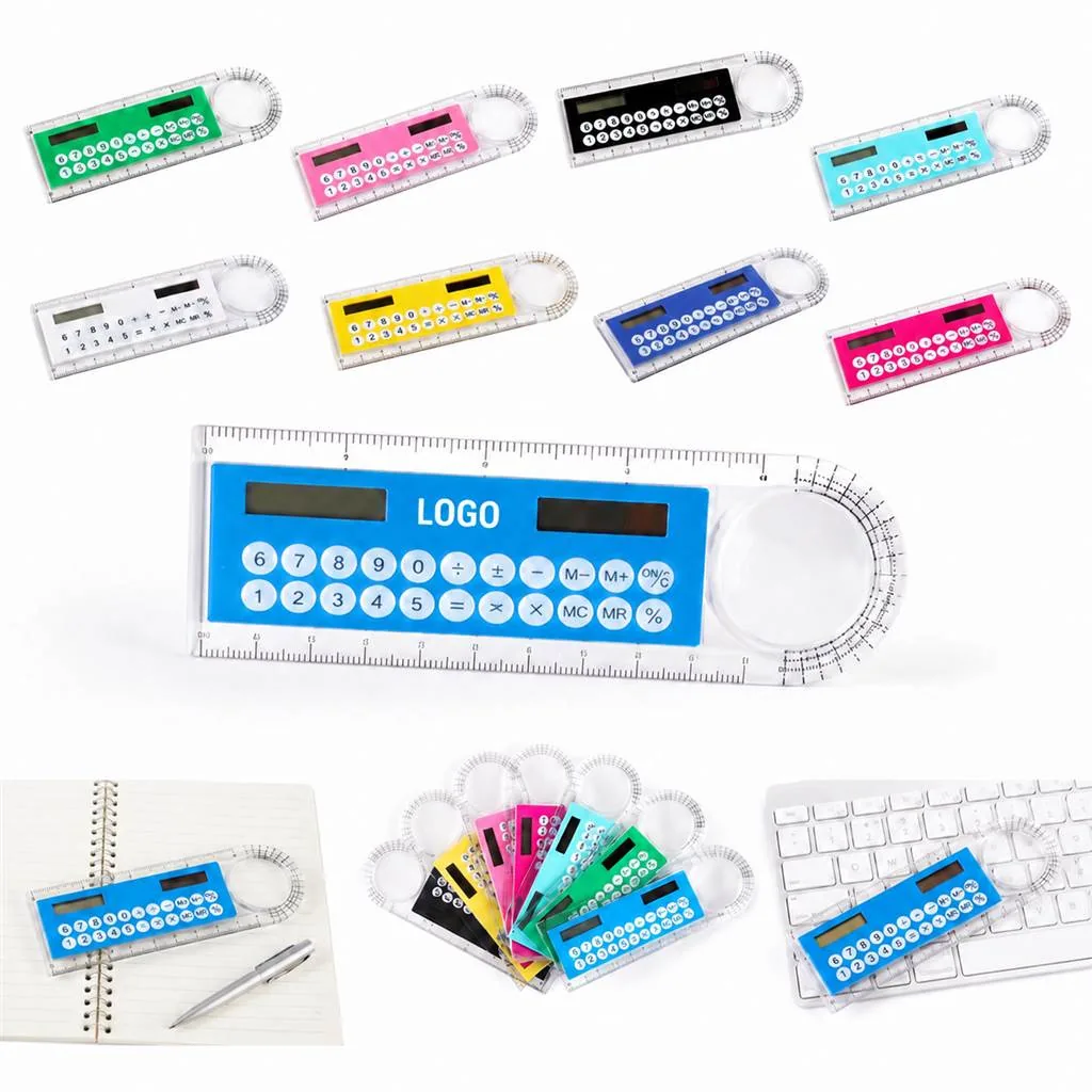 Solar Multifunction 4-Inch Ruler with Magnifier, Protractor