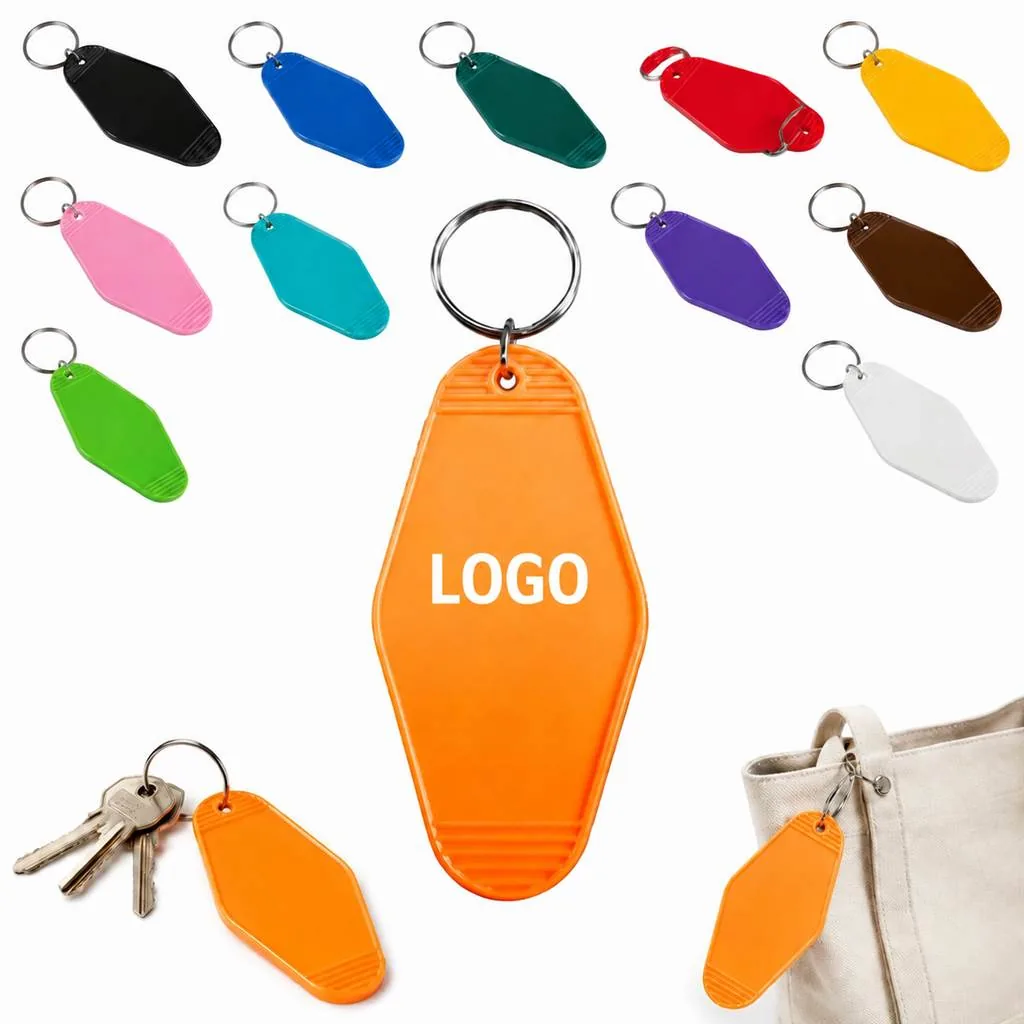 Vintage Motel Key Tag Retro Metal Keychain Bag Charm
