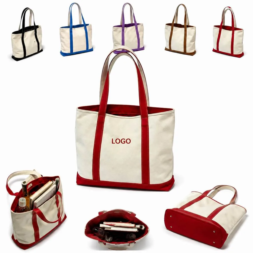 Waterproof Canvas Tote Bag with Reinforced Handles