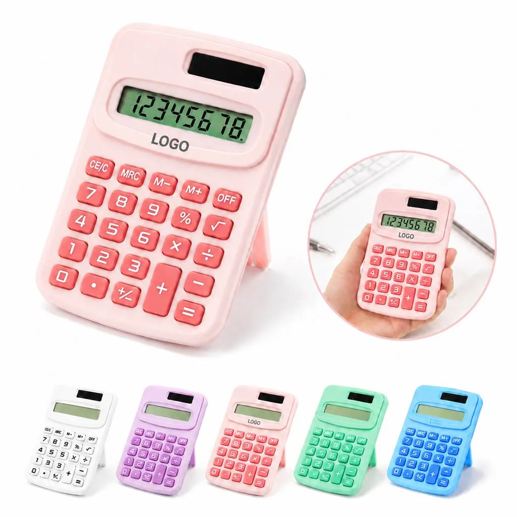 Mini Solar Calculator with Color LCD, Portable Eco-Friendly