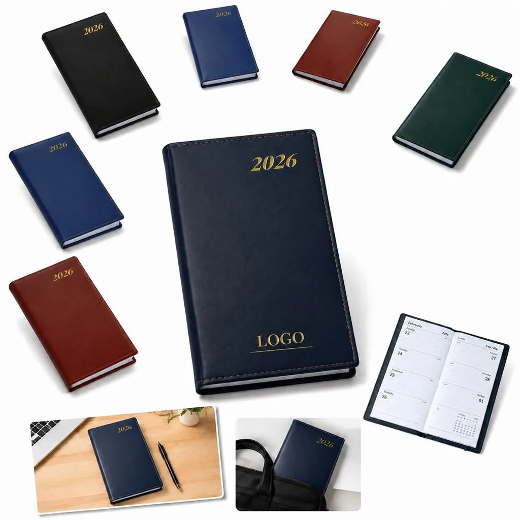 2026 Leather Weekly Planner with Monthly Views for Goal