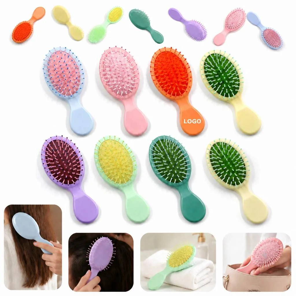 Travel Oval Detangling Brush with Airbag Cushion