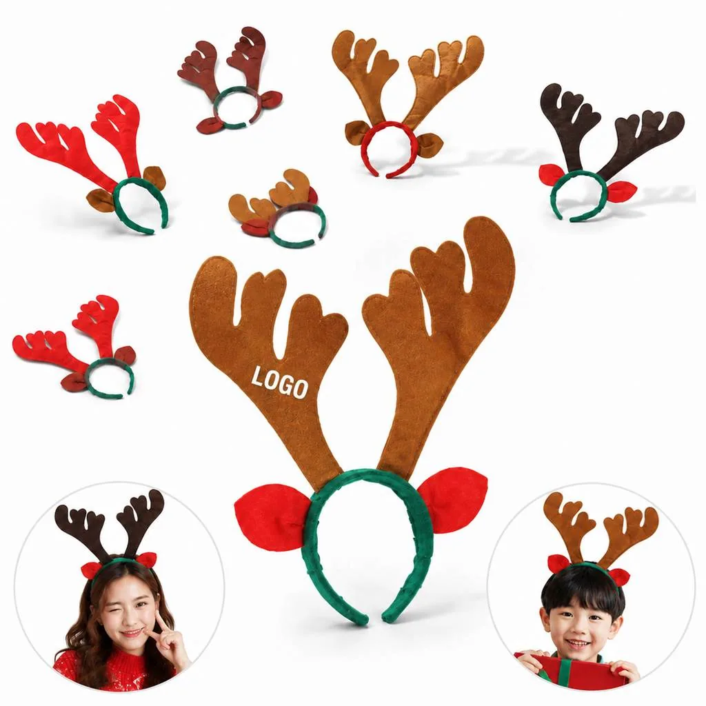 Felt Reindeer Antler Headband for Christmas Party Holiday