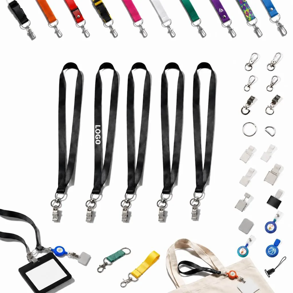 Customizable Breakaway Lanyard with Metal Clip for ID Cards