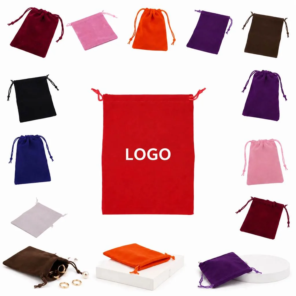 Velvet Drawstring Pouch Mini Jewelry Coin Storage Bag