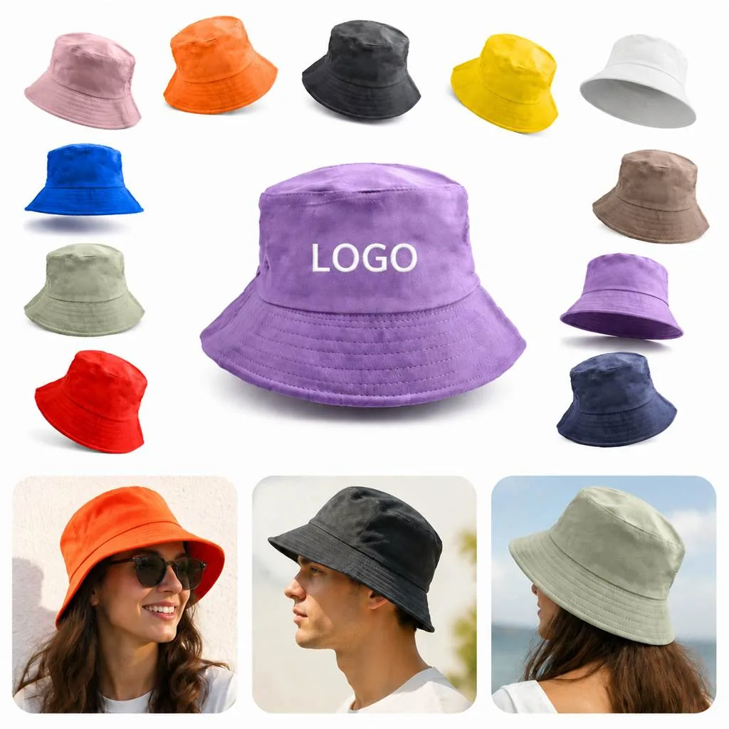 Breathable Cotton Bucket Hat for Sun Protection
