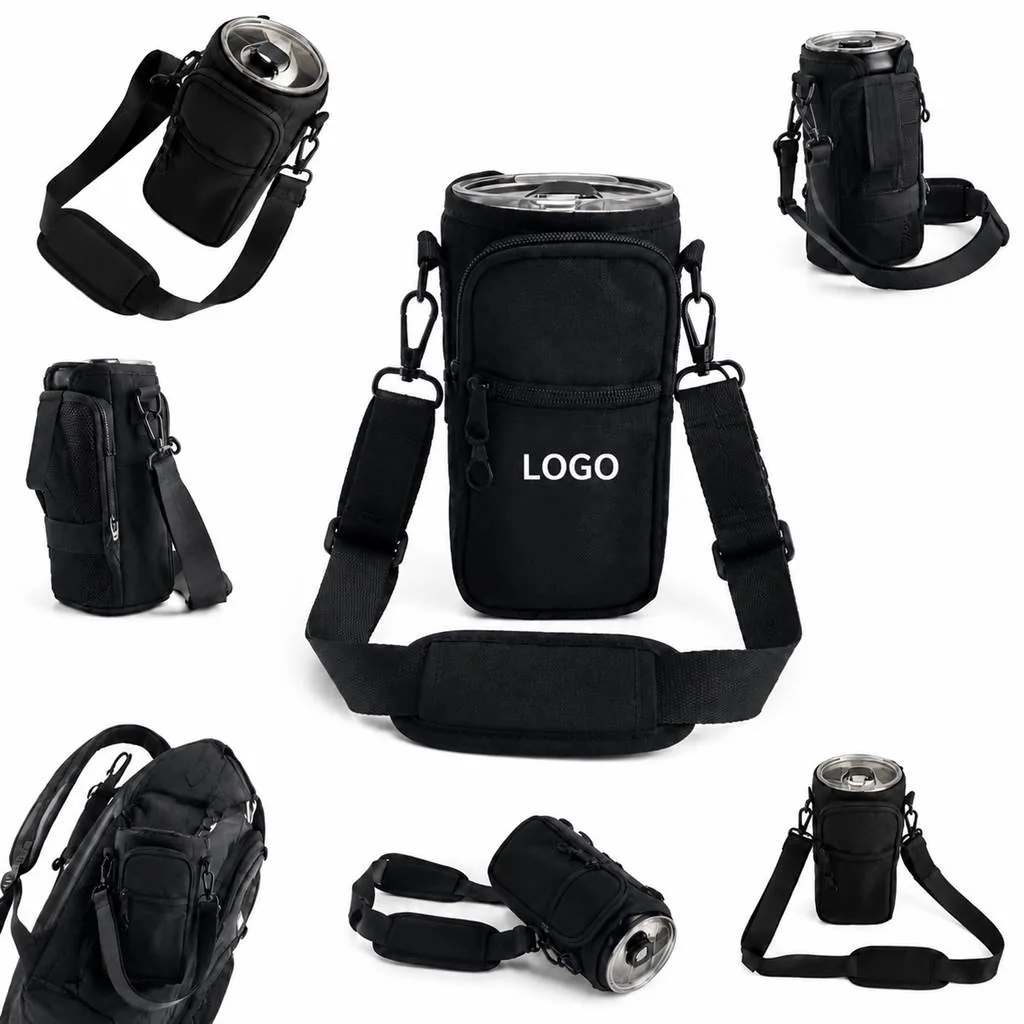 Adjustable Oxford Water Bottle Bag with Strap