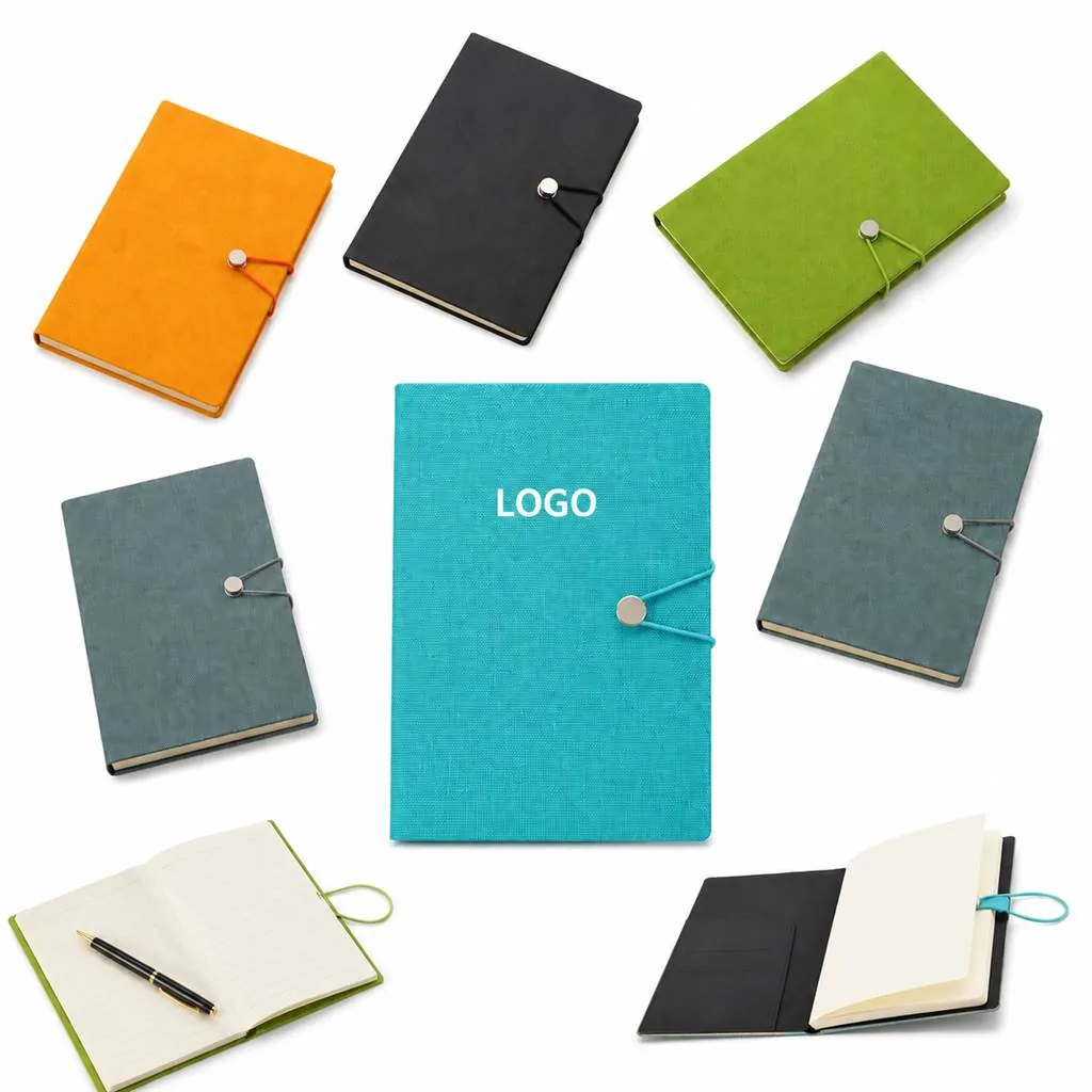 A5 Elastic Closure Notebook, Lined Pages, Lay-Flat Binding