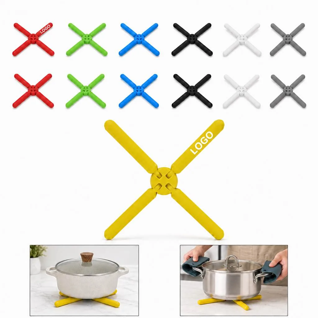 Foldable Silicone Cross Potholder for Heat-Resistant