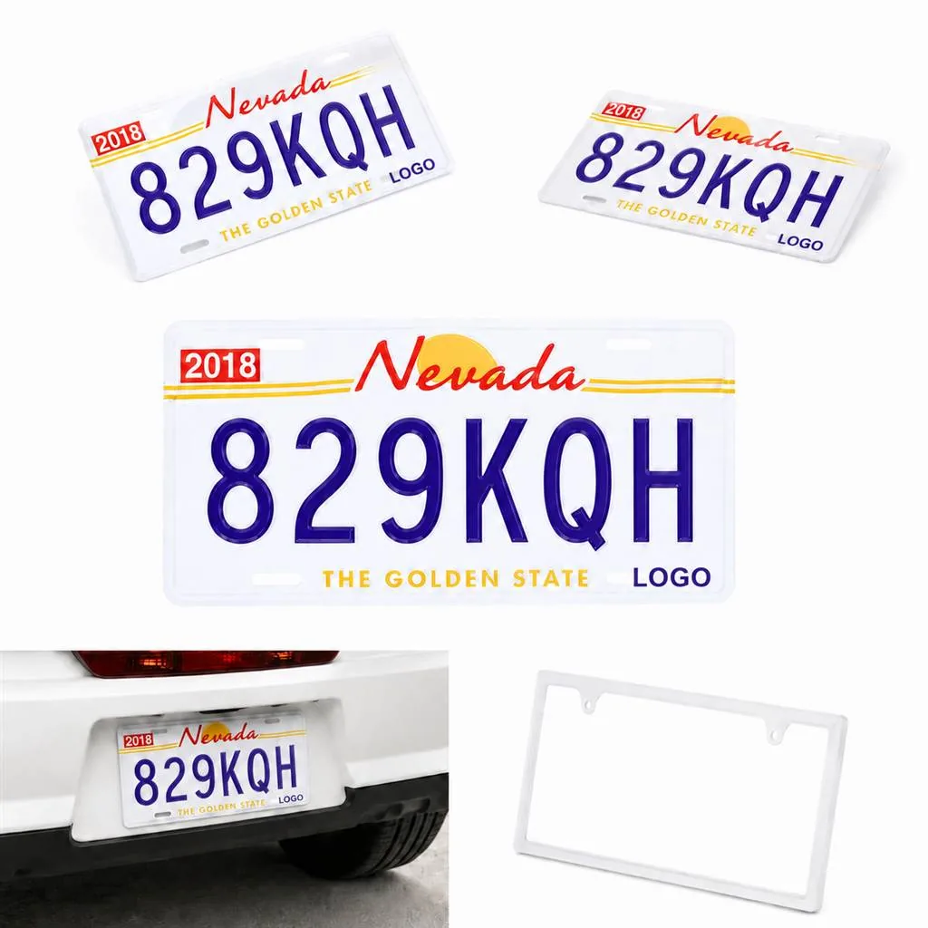 Personalized Nevada Style License Plate with Frame