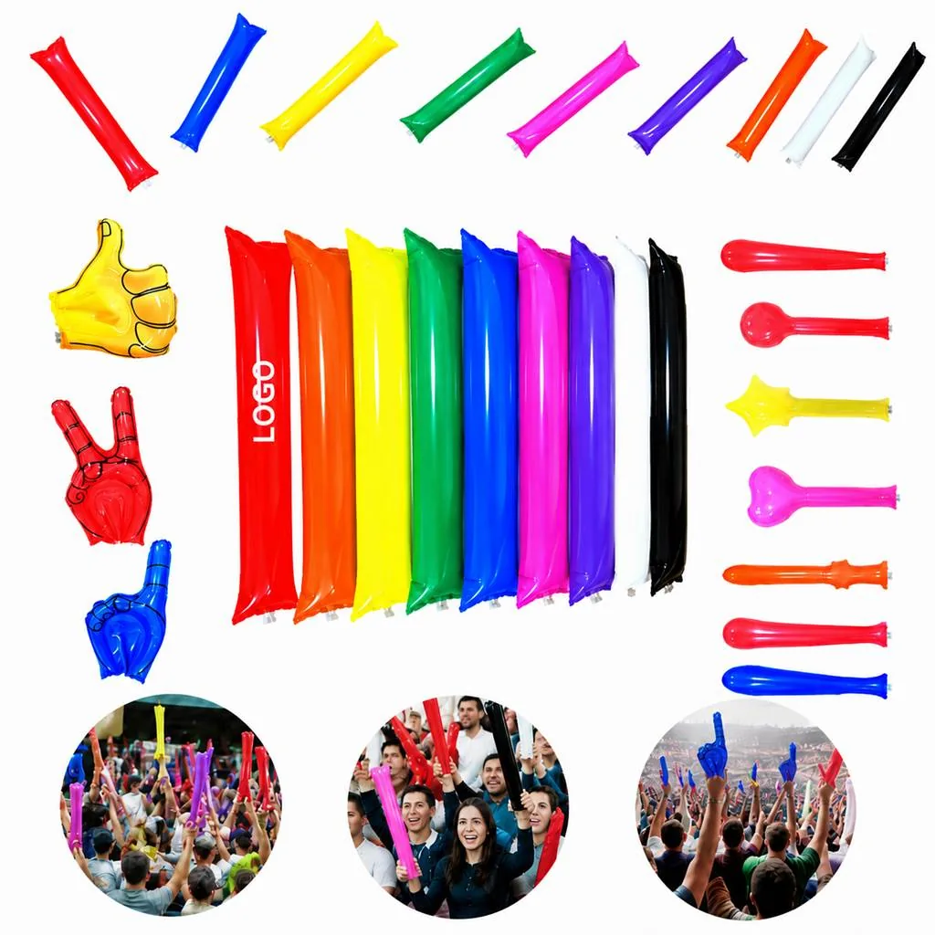 Multicolor Inflatable Cheering Stick Thunder Noisemaker