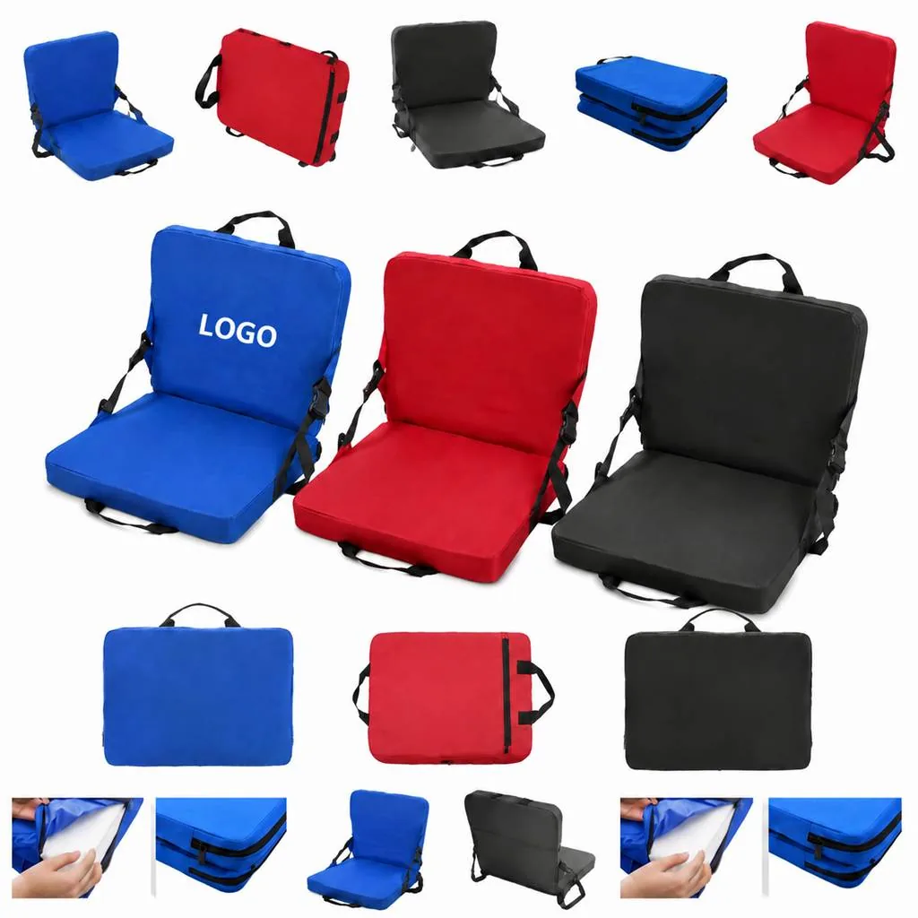 Folding Stadium Seat Cushion with Strap