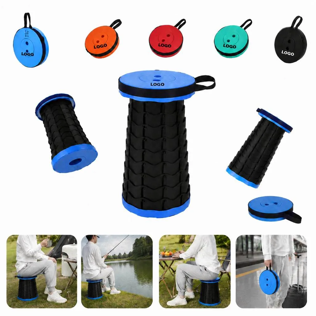 Retractable Outdoor Folding Stool for Camping, Hiking