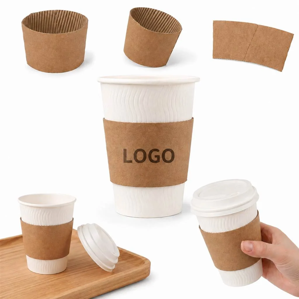 Eco Full Color Custom Paper Coffee Cup Sleeves for Hot
