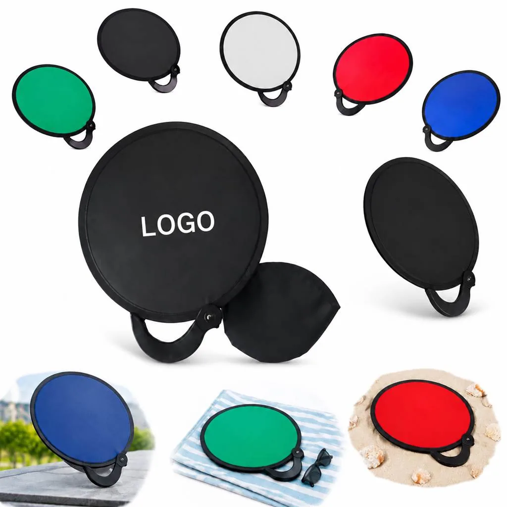 Portable Mini Folding Nylon Fan with Storage Bag