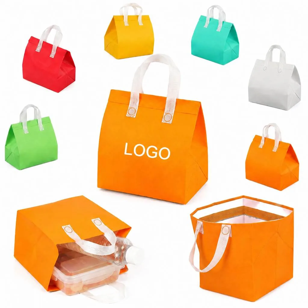 Eco Non-Woven Insulated Food Delivery Bag with Zipper