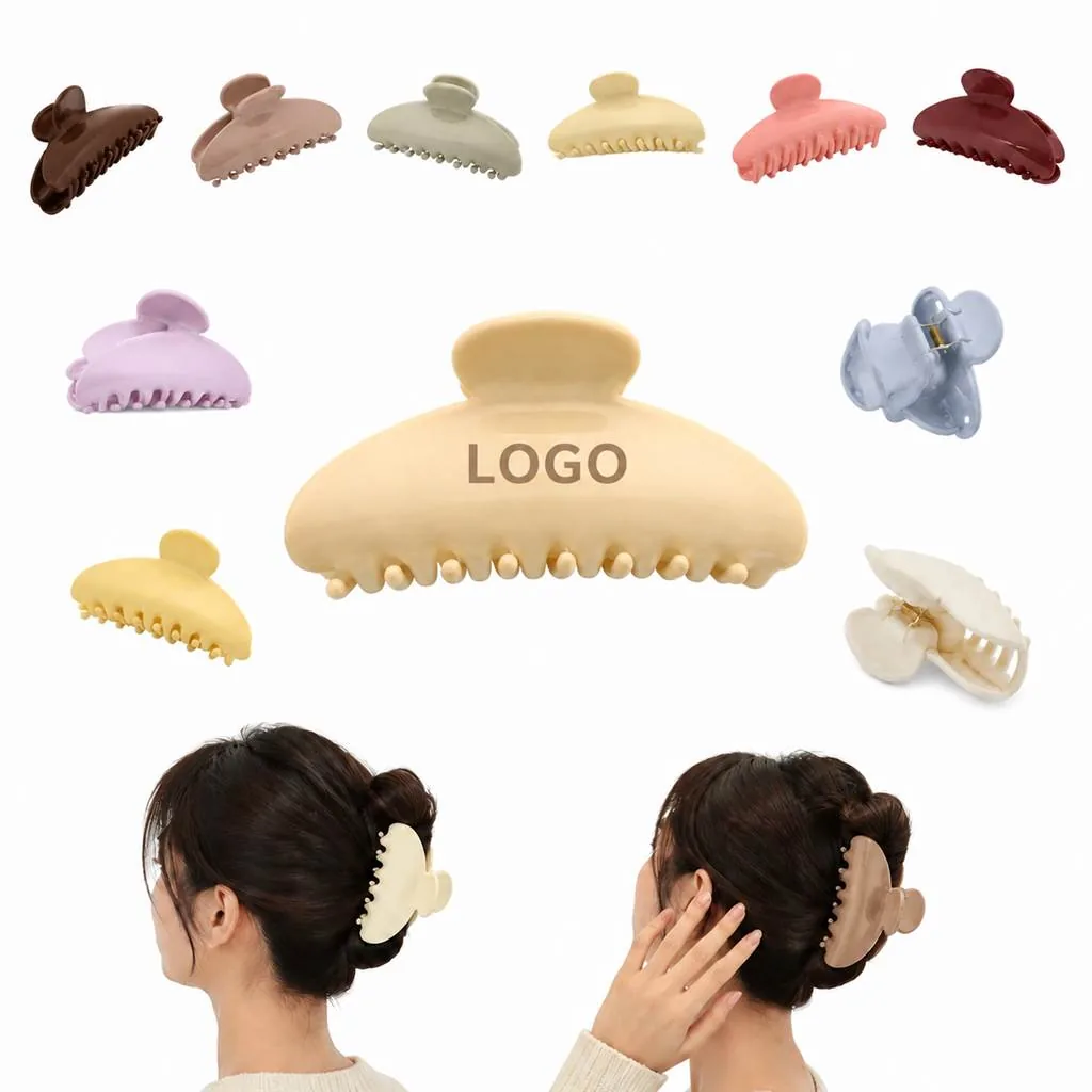 Glossy Hair Claw Clip with Strong Grip for All Hair Types