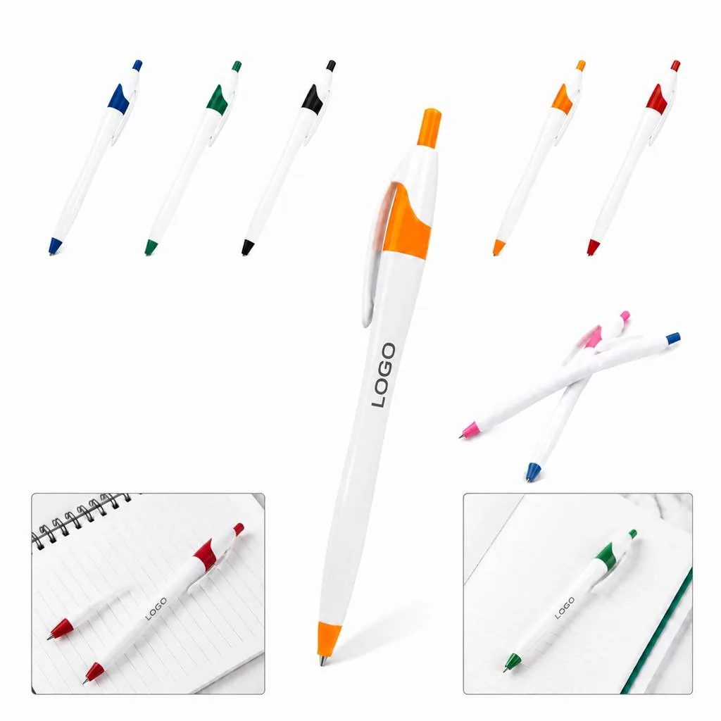 Durable Colorful Ballpoint Pen Smooth Writing Quick-Dry Ink