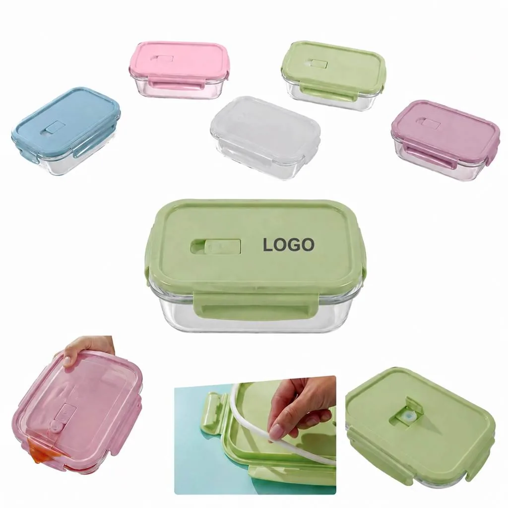 Glass Meal Prep Bowl, Leakproof Lid for Fridge Freezer Oven