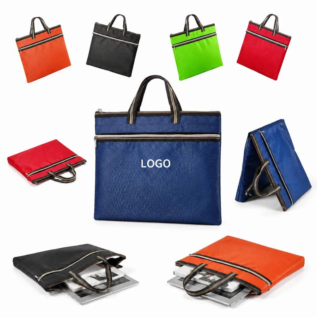 Oxford Business Document Hand Bag with Multiple Compartments