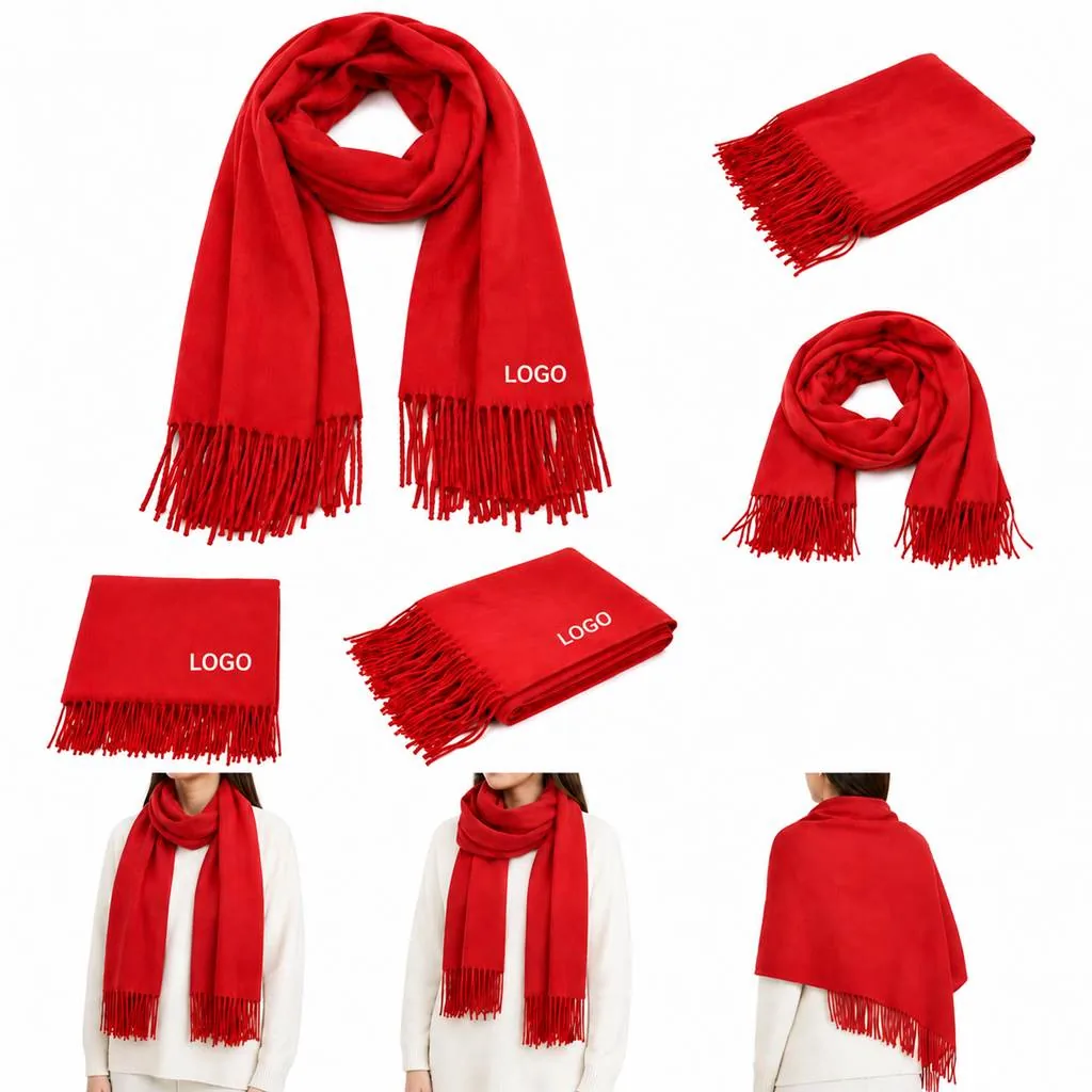 Warm Imitation Cashmere Shawl Scarf, Soft Cozy Wrap