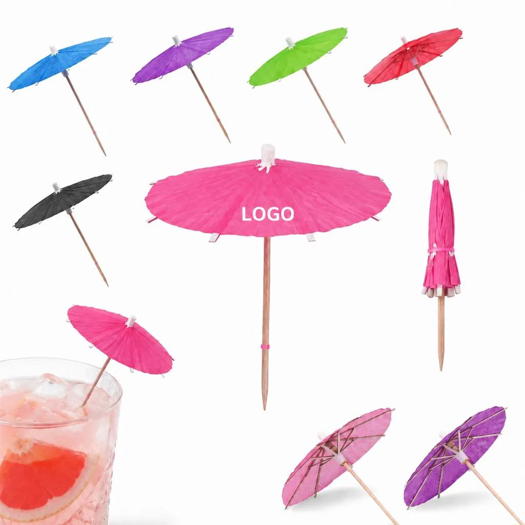 Mini Decorative Paper Umbrellas for Cocktails, Desserts