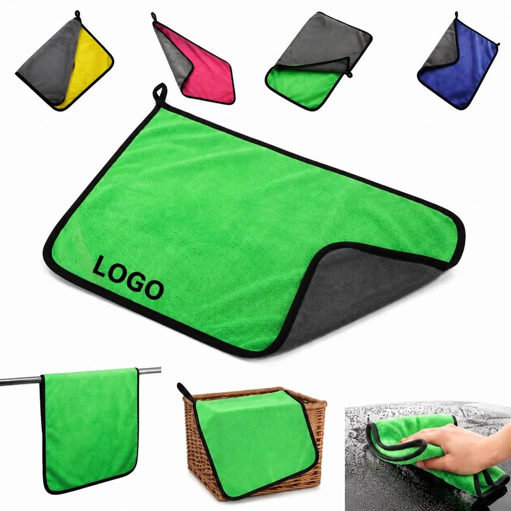 Double-Sided Super Absorbent Coral Fleece Car Wipe Towel