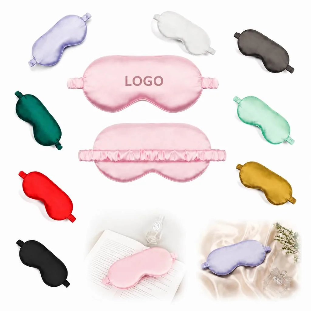Ergonomic Silk Sleep Mask with Adjustable Strap for Travel