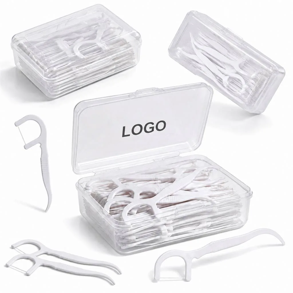 Flat Floss Sticks 50-Pack, Disposable Dental Picks