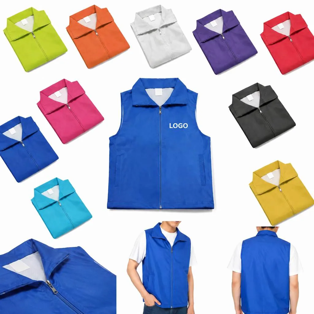 Customizable Unisex Volunteer Activity Vest with Pockets