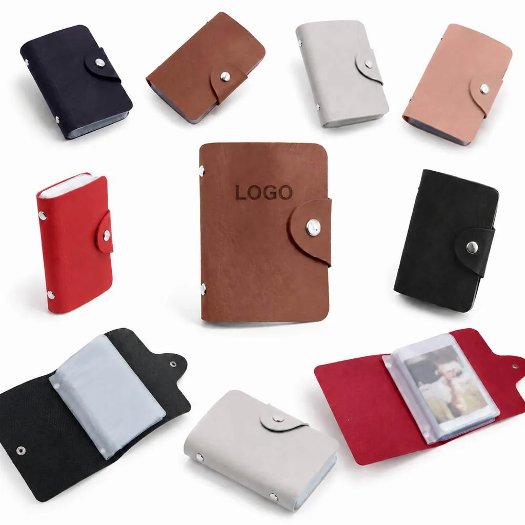 Genuine Leather 12-Slot Card Holder Slim Credit Card