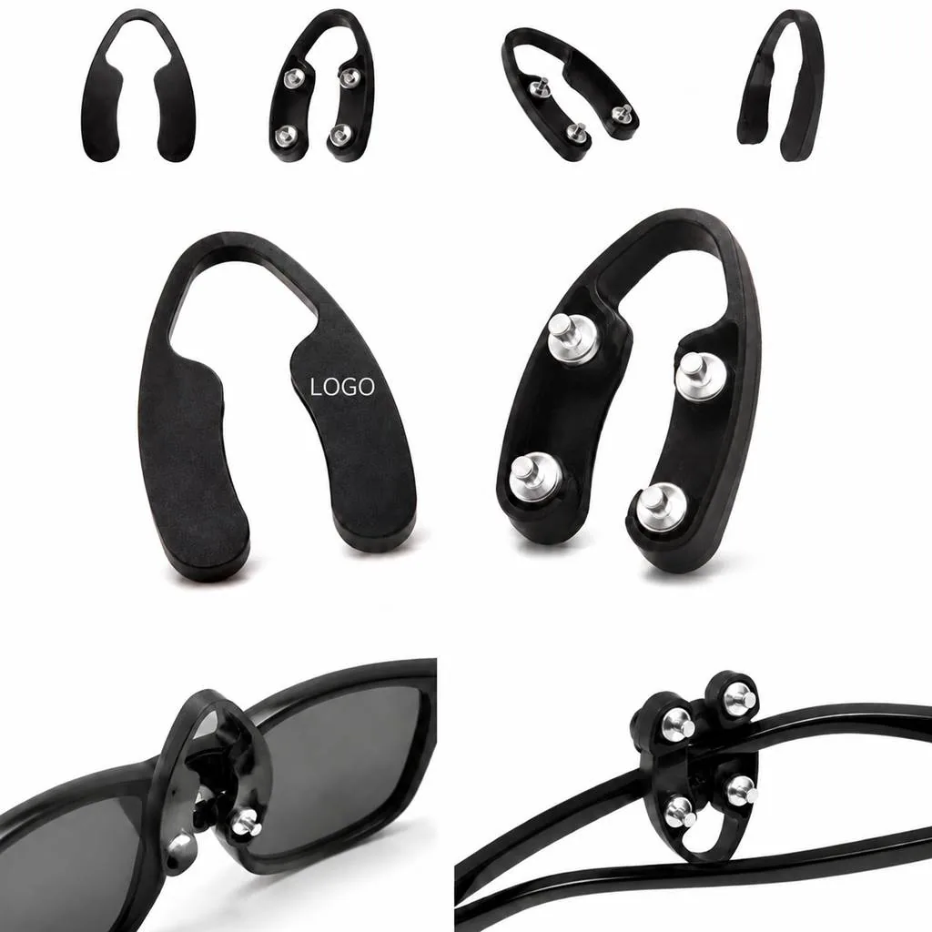 Anti-Slip Glasses Nose Pads with Silicone Grips & Metal Clip