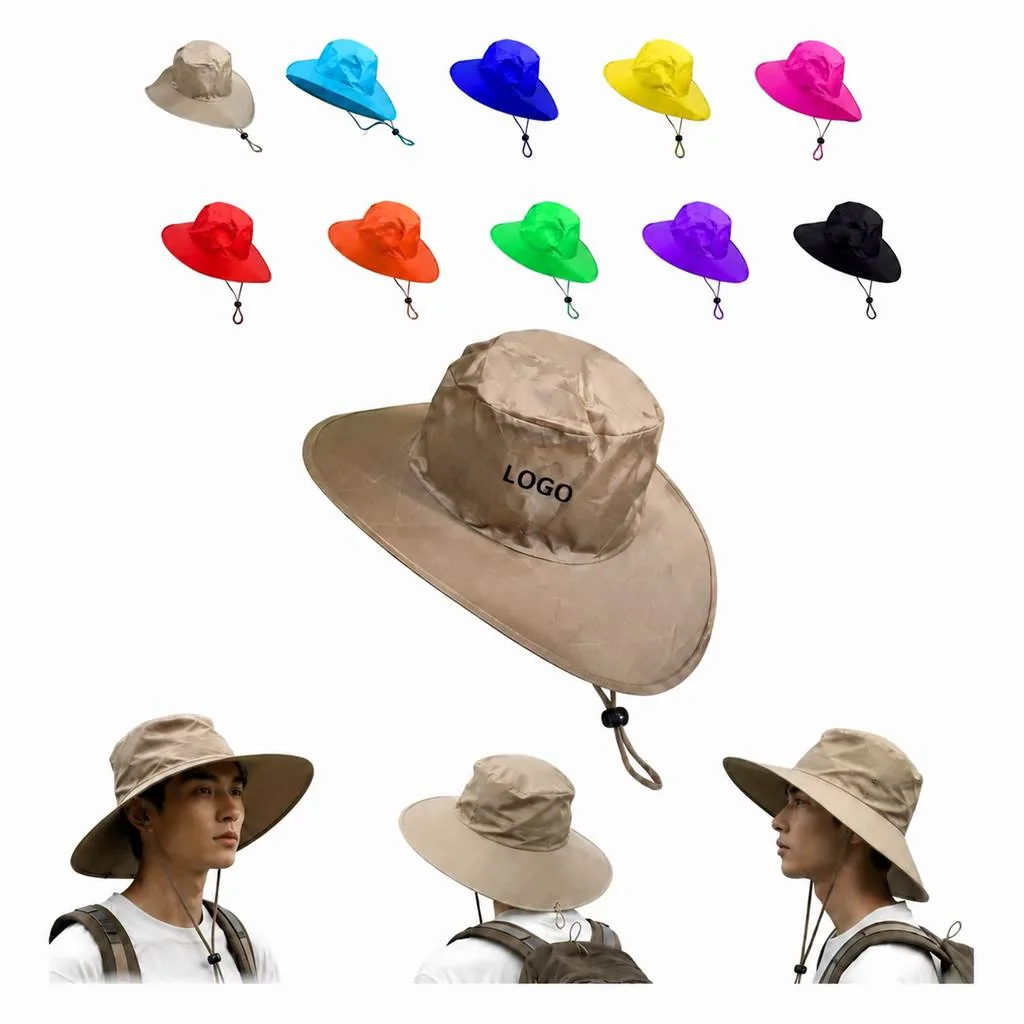 Foldable Nylon Cowboy Hat with Storage Pouch for Travel