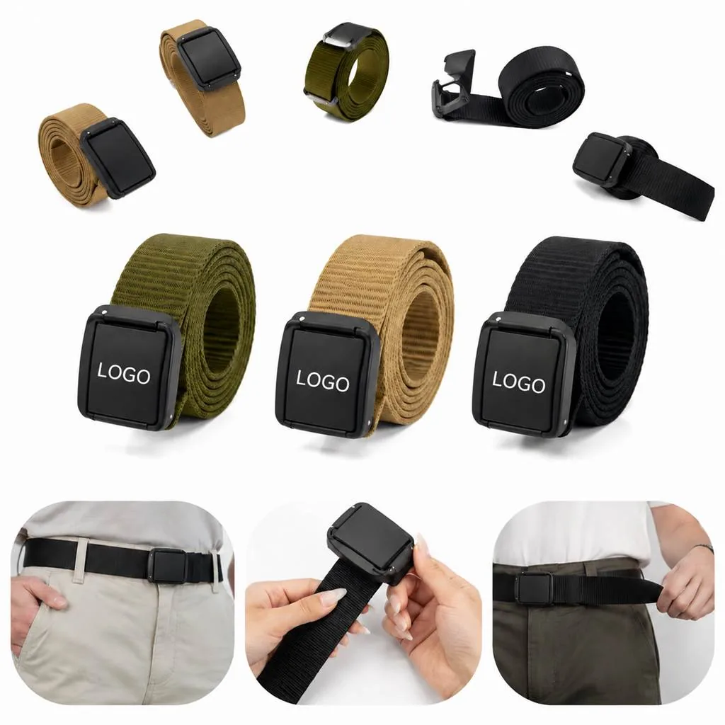 Nylon Tactical Belt with Zinc Alloy Buckle, Quick-Release