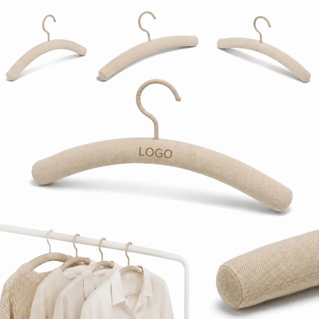 Fabric Padded Hanger with Non-Slip Wide Shoulder Design