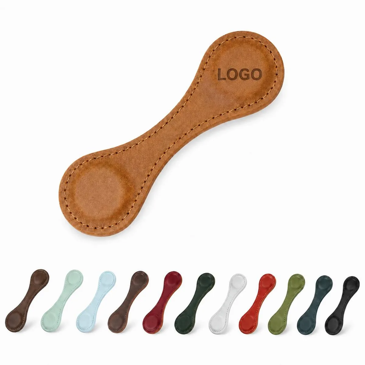 Leather Magnetic Bookmark with Strong Magnet for Secure