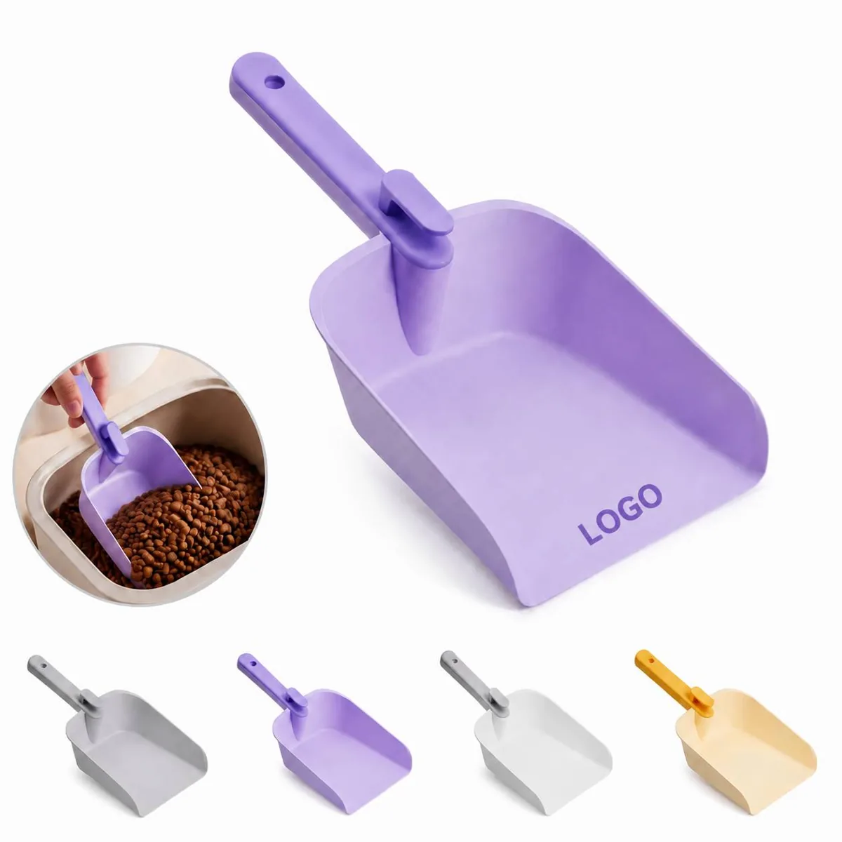 Compact Ergonomic Litter Scoop with Deep Bowl