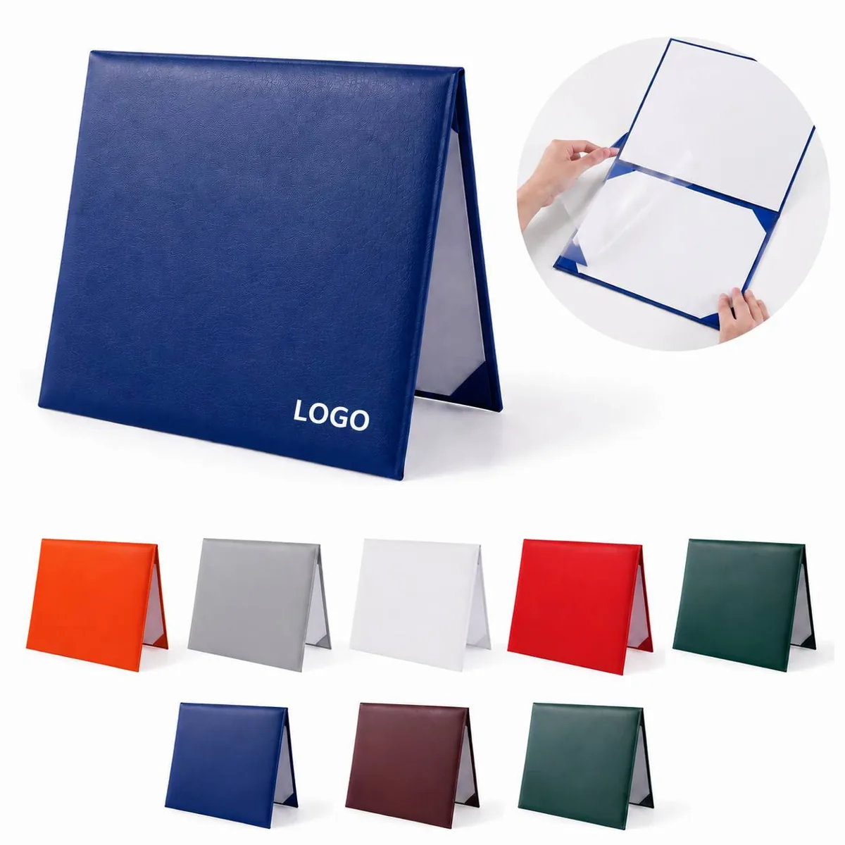 Smooth Leather Diploma Holder for Certificates & Documents