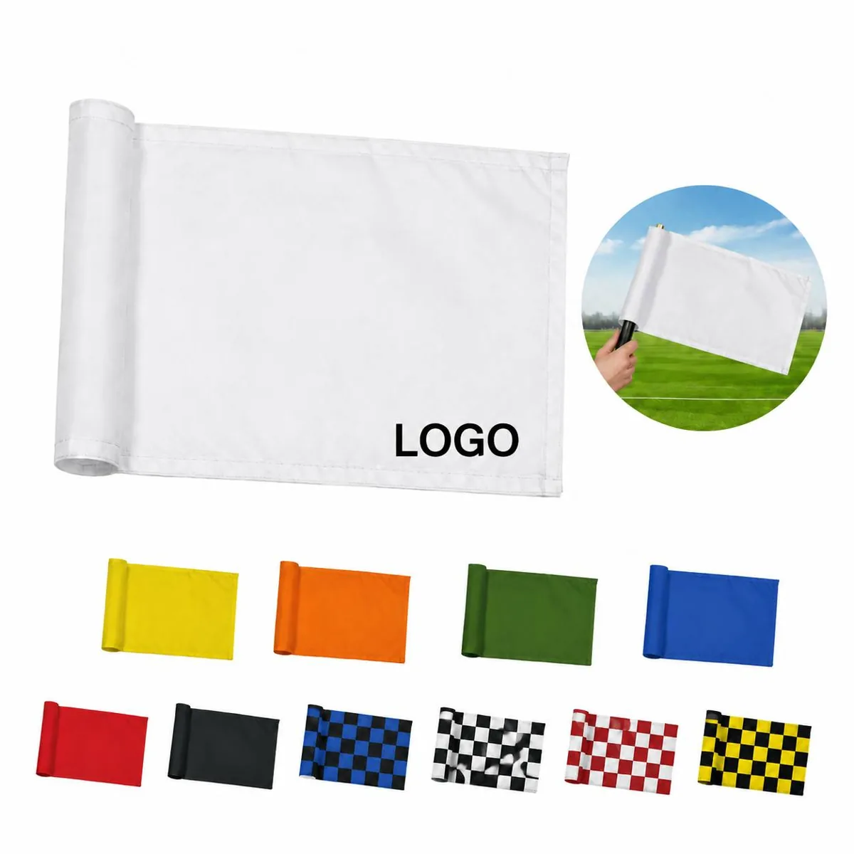 Durable Nylon Golf Flag for Putting Green, High Visibility