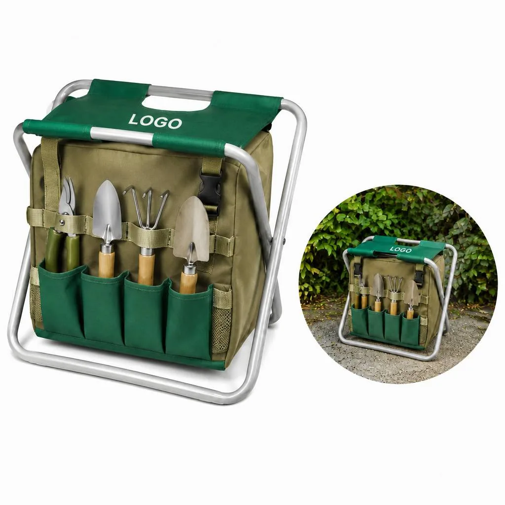 Folding Garden Stool with Detachable Tote Bag