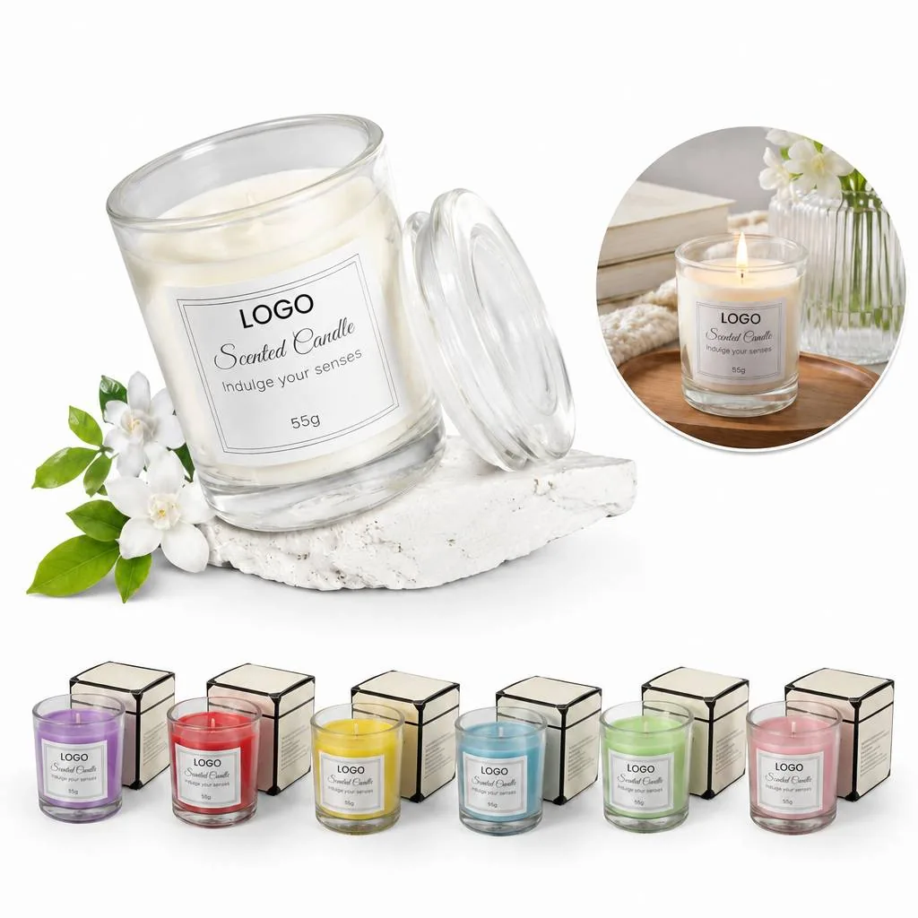 Colorful Layered Wax Aromatherapy Candle for Calming