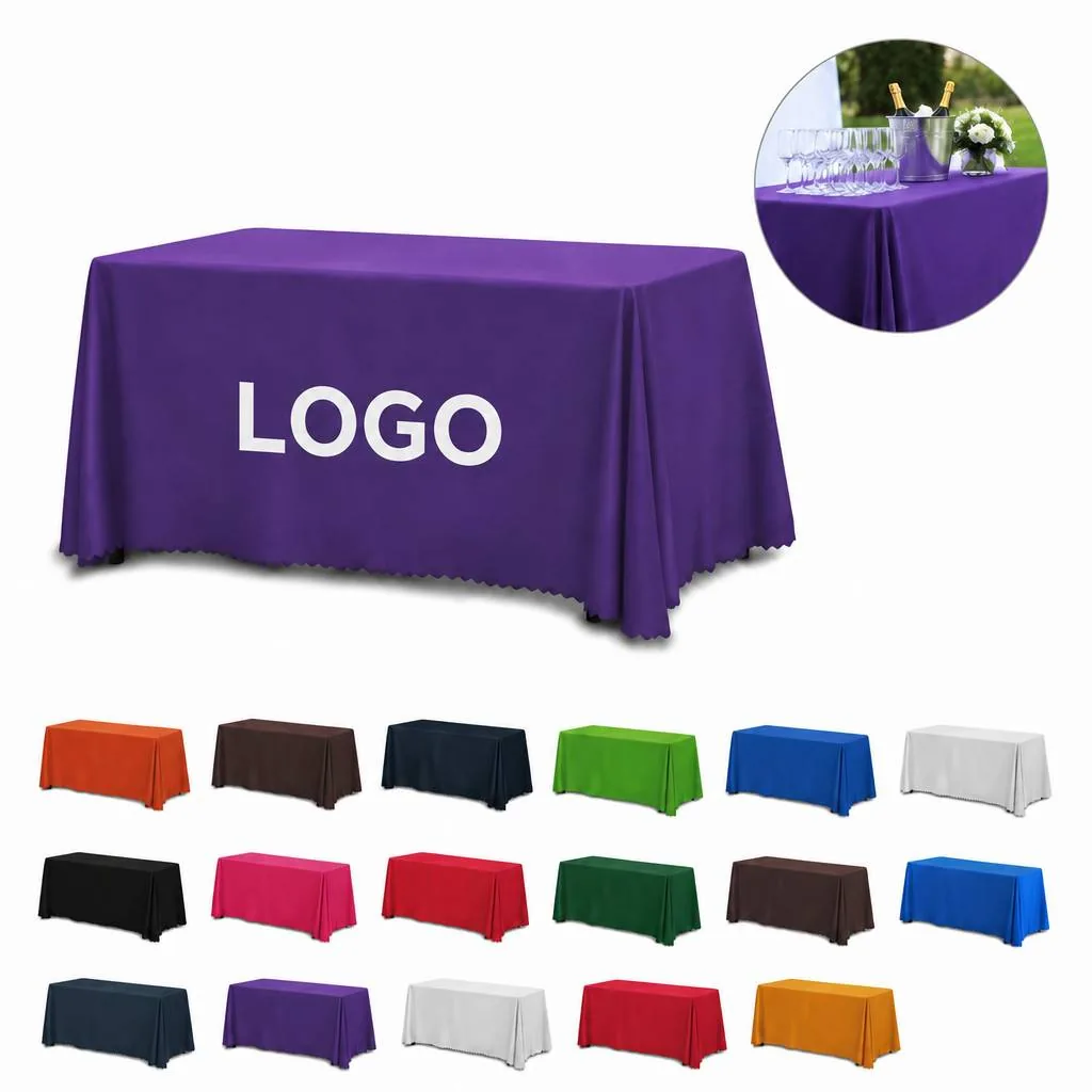 Custom Sublimation Table Throw for 6ft Tables, Full-Color