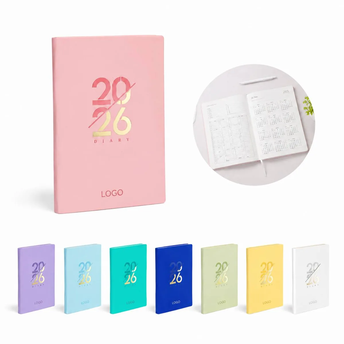 2026 A5 PU Schedule Book with Monthly & Weekly Planner
