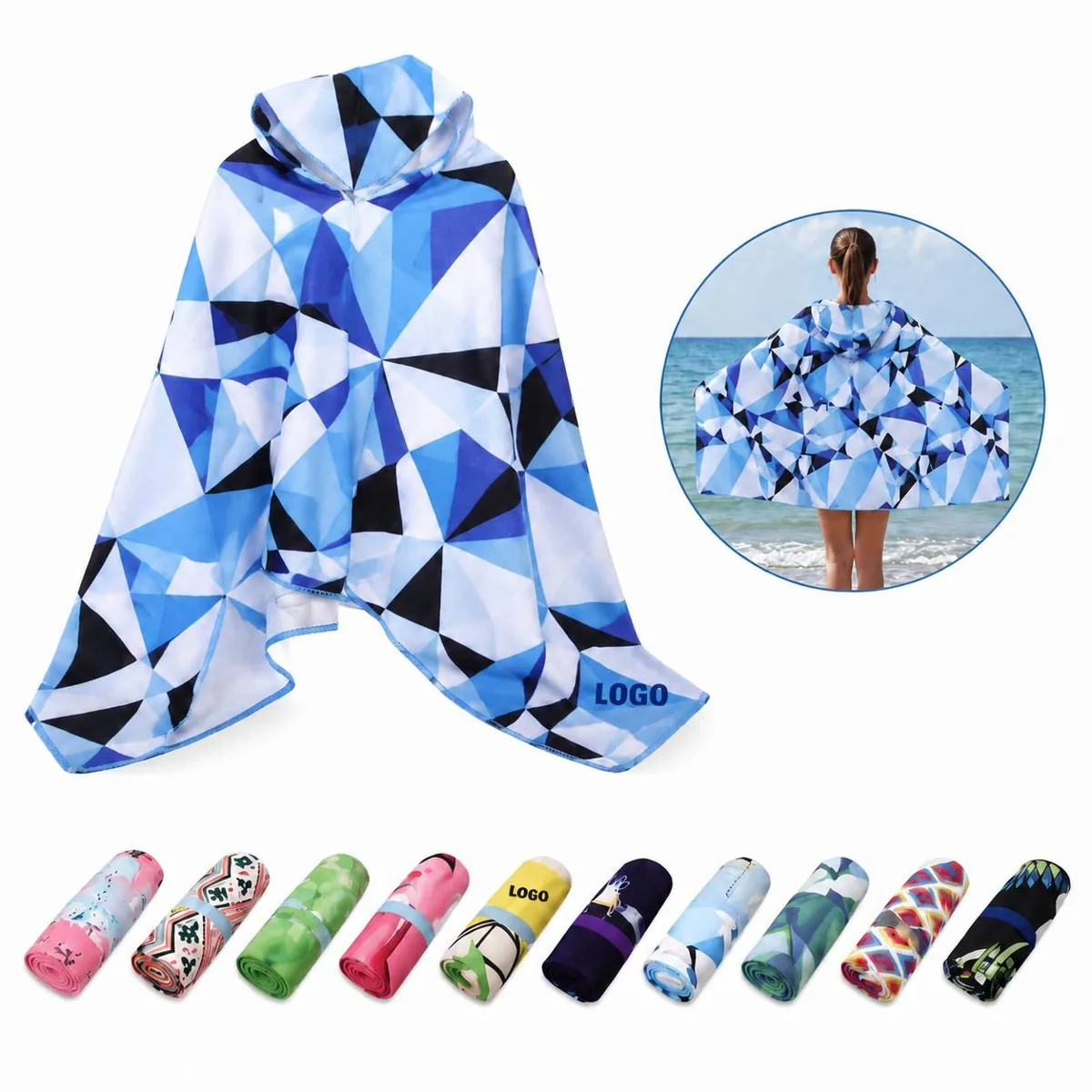 Compact Microfiber Towel Quick-Dry Sports Beach Travel