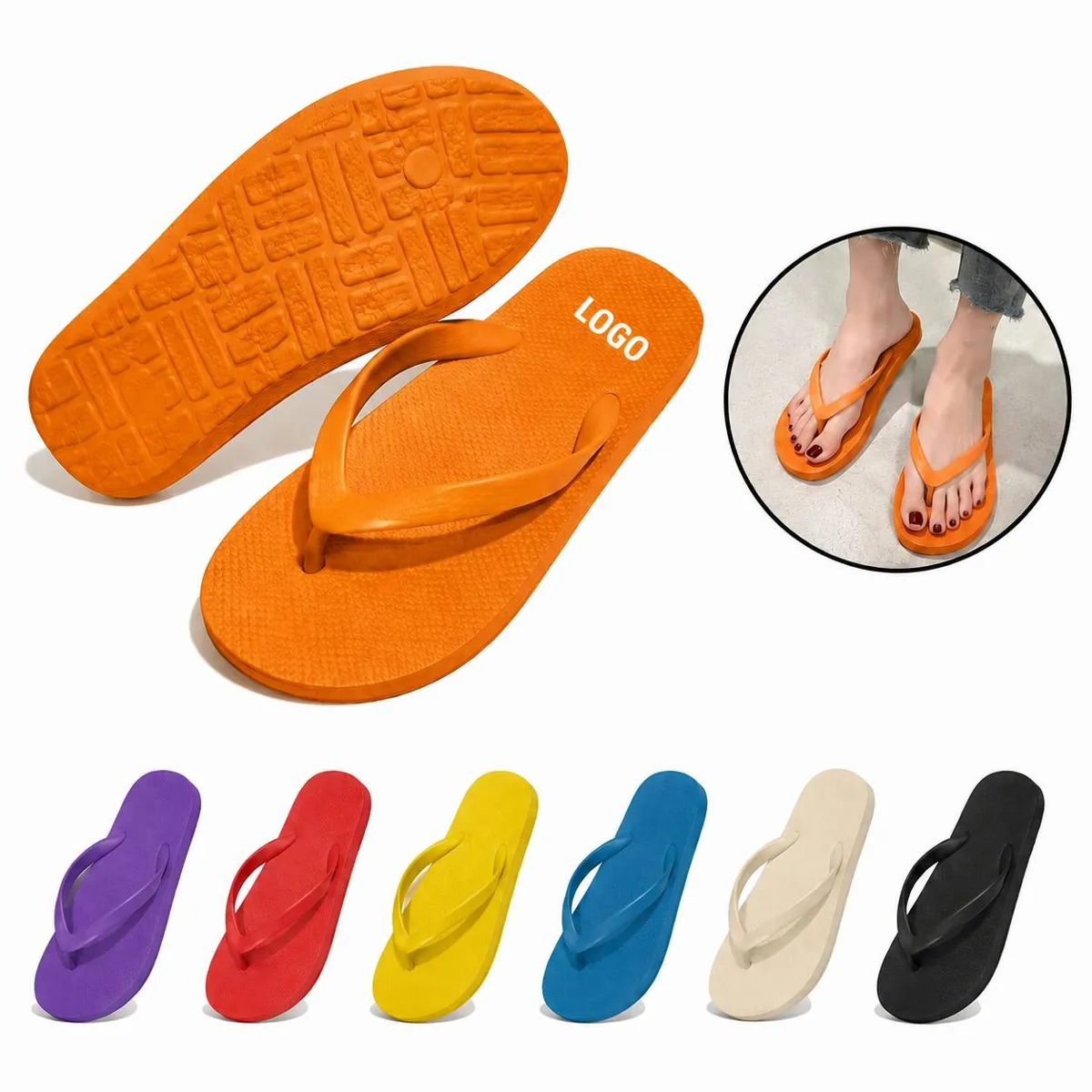 Women's Non-Slip Cushioned Flip Flops for Casual Beach Wear