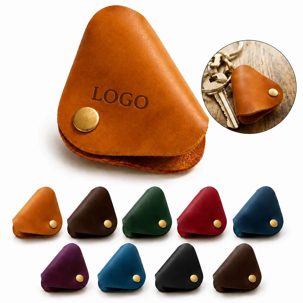 Cowhide Triangular Cable Storage Clip for Desk Organizing