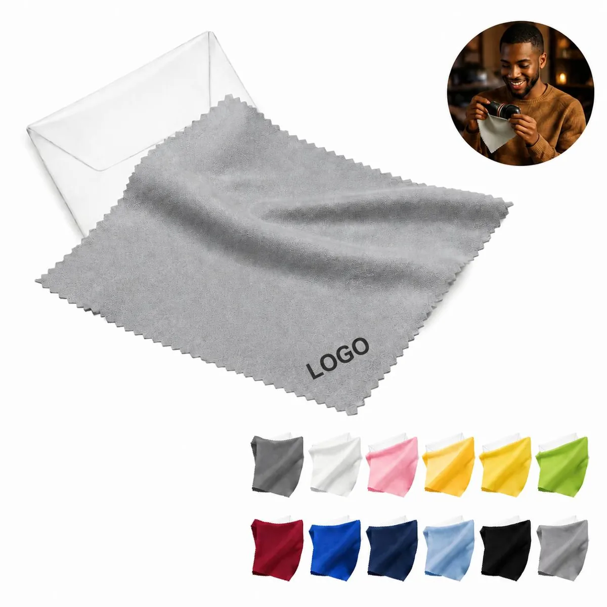 170 GSM Microfiber Cleaning Cloth 6x6in for Screens &