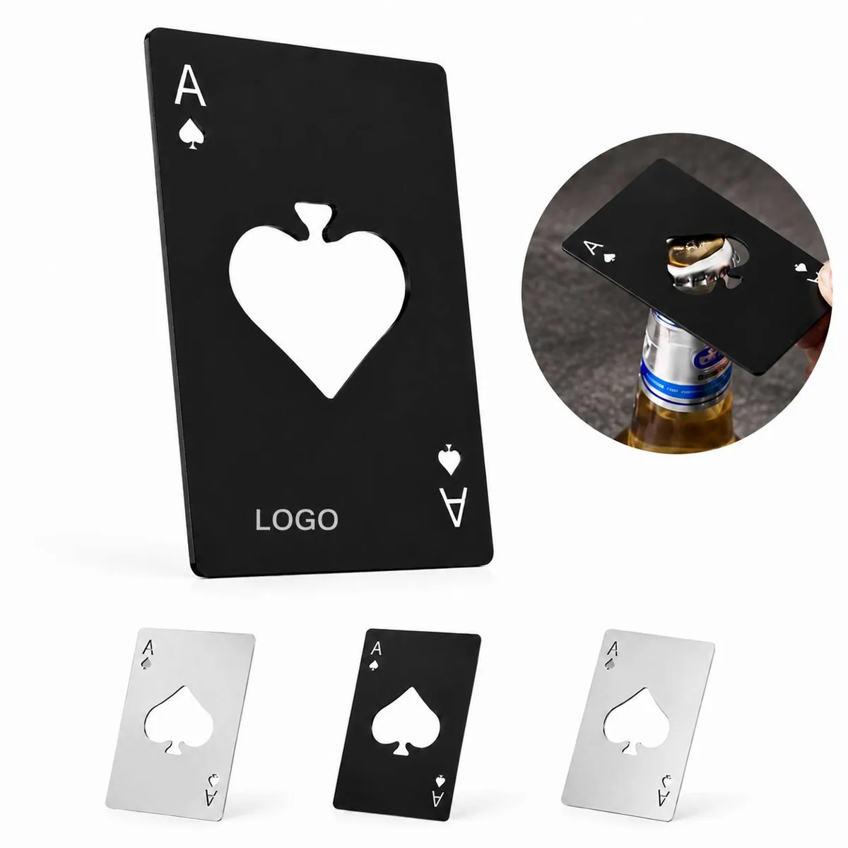 Ace of Spades Stainless Steel Bottle Opener for Easy Cap