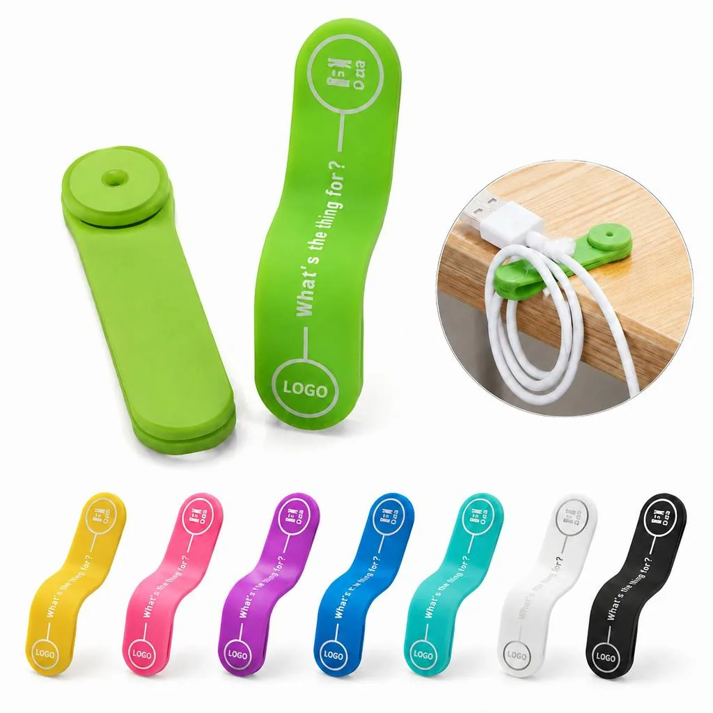 Magnetic Silicone Clip for Cable Management and Note Holding