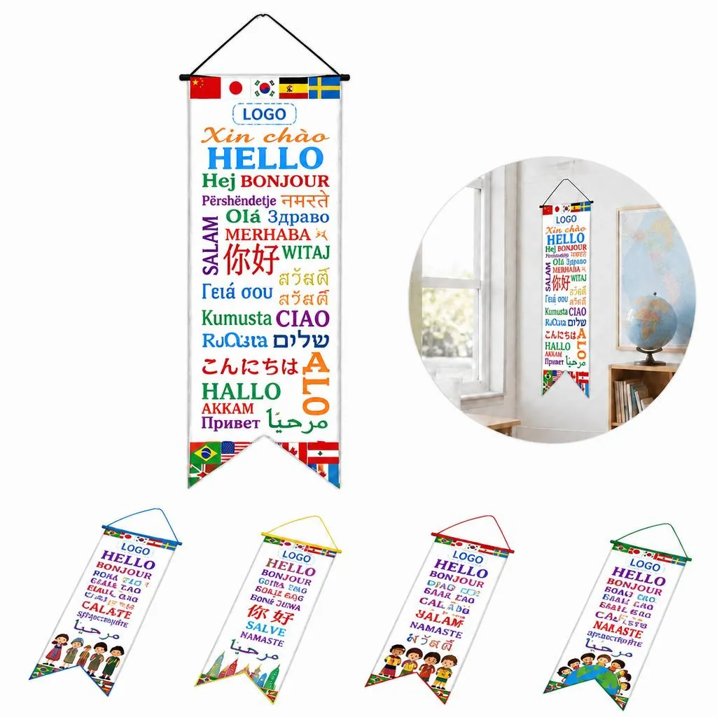Durable Polyester Hanging Flag for Indoor Outdoor Vertical